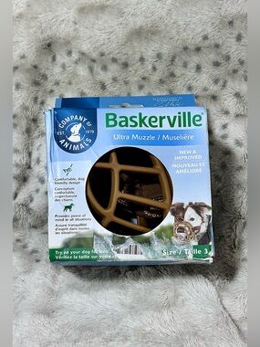 Baskerville Dog Muzzle Ultra Muzzle NIB Size 3 Brown